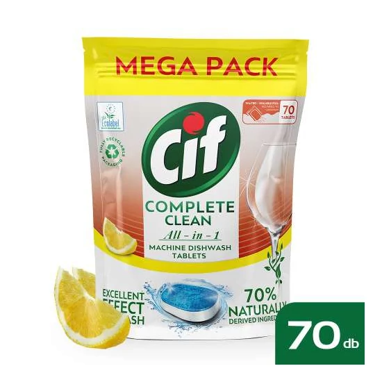 Cif Complete Clean All-in-1 tabletta mosogatógépbe 70db