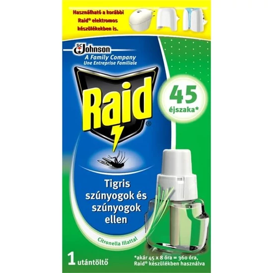 Raid elektromos szúnyogriasztó utántöltő folyadék citronella