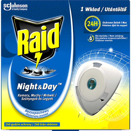 Raid Night&Day elektromos légy- és szúnyogirtó készülék utántöltő